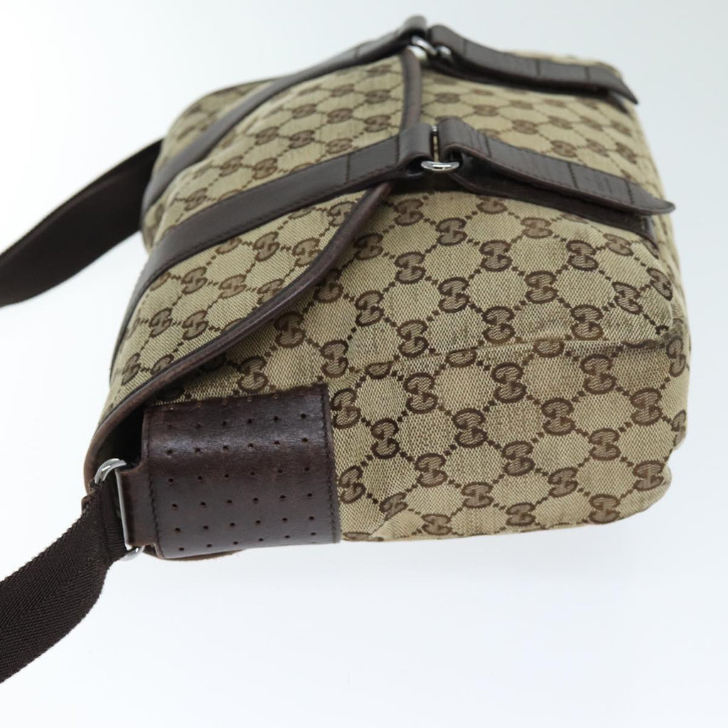 GUCCI GG Canvas Shoulder Bag Beige ti1673
