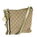 GUCCI GG Canvas Shoulder Bag Beige Gold ti1674