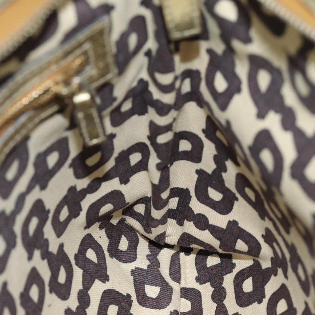 GUCCI GG Canvas Shoulder Bag Beige Gold ti1674