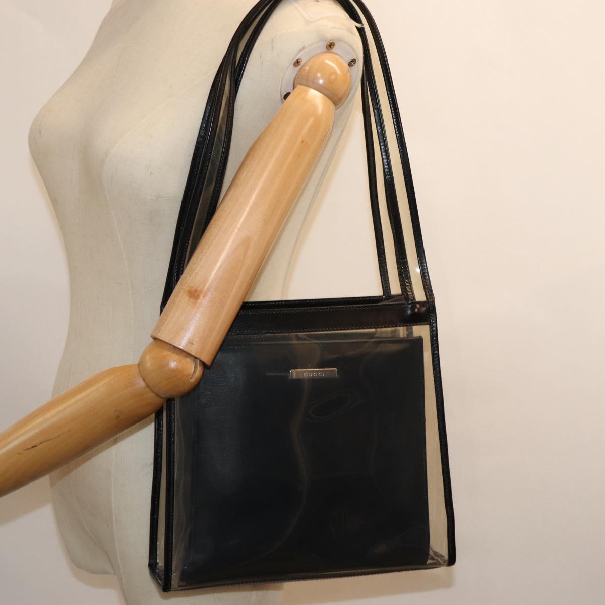 GUCCI Bamboo Shoulder Bag Vinyl Clear 001 2058 1774 5 ti1677