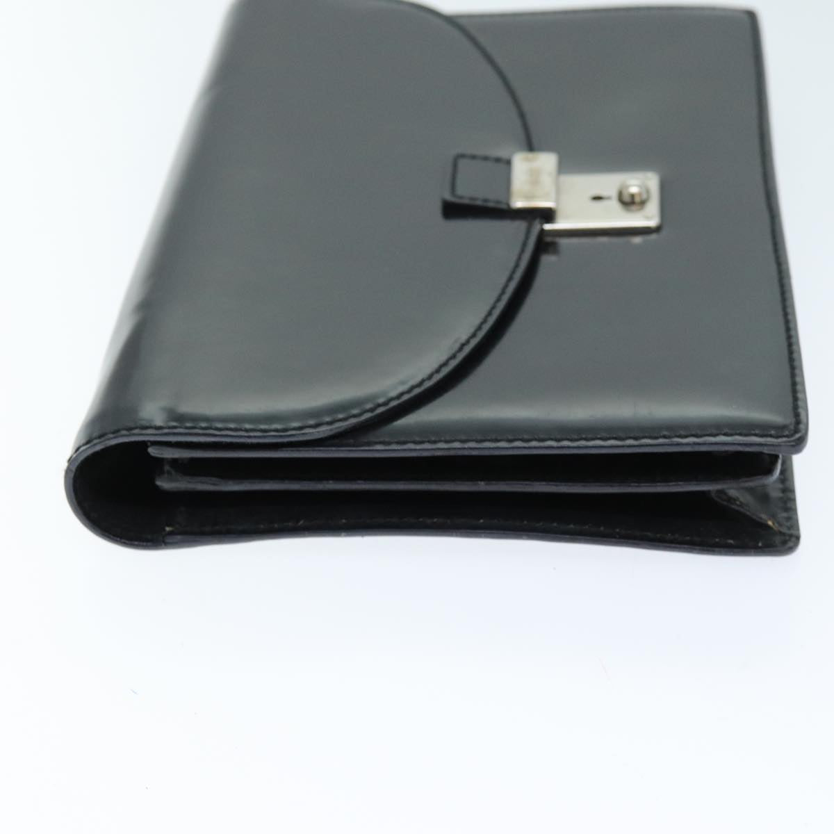 GUCCI Clutch Bag Enamel Black 018 122 1940 ti1679