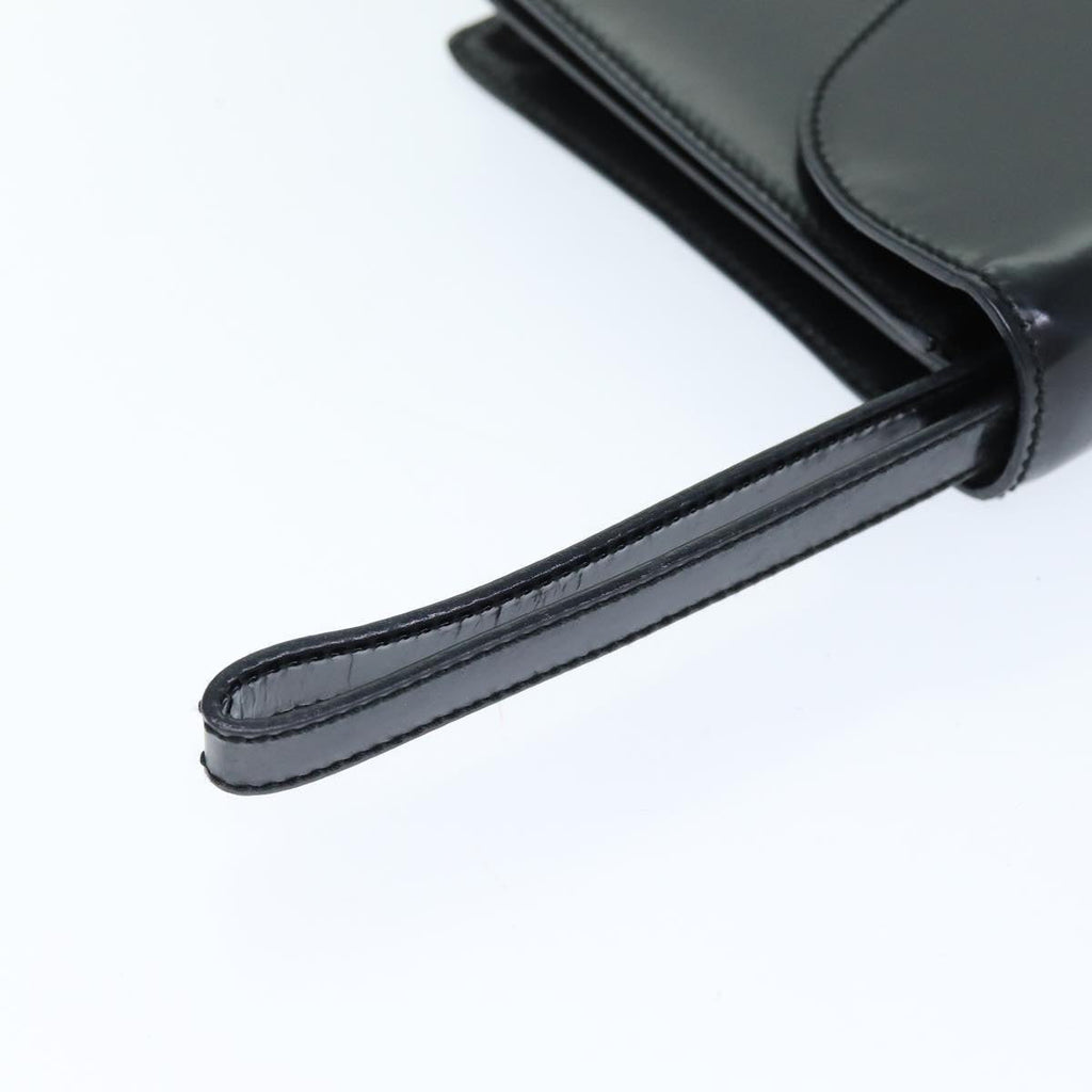 GUCCI Clutch Bag Enamel Black 018 122 1940 ti1679