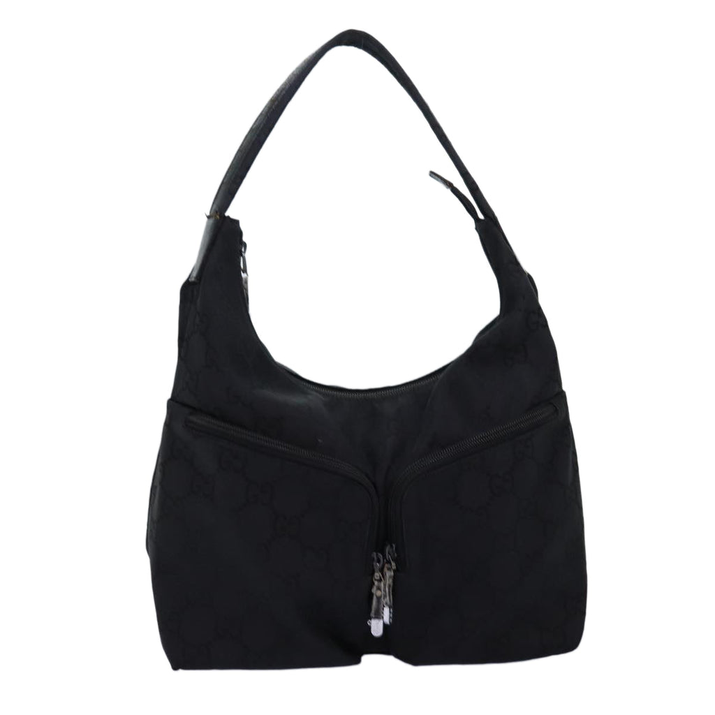 GUCCI GG Canvas Shoulder Bag Nylon Black ti1680
