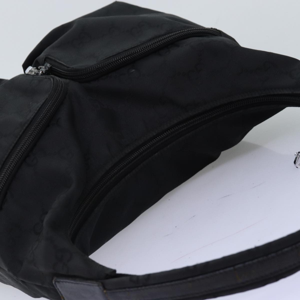 GUCCI GG Canvas Shoulder Bag Nylon Black ti1680