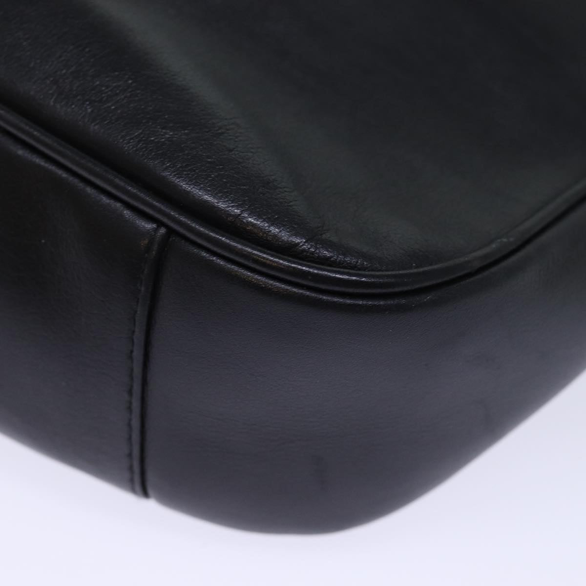 GUCCI Bamboo Hand Bag Leather Black 001 2113 1638 ti1685