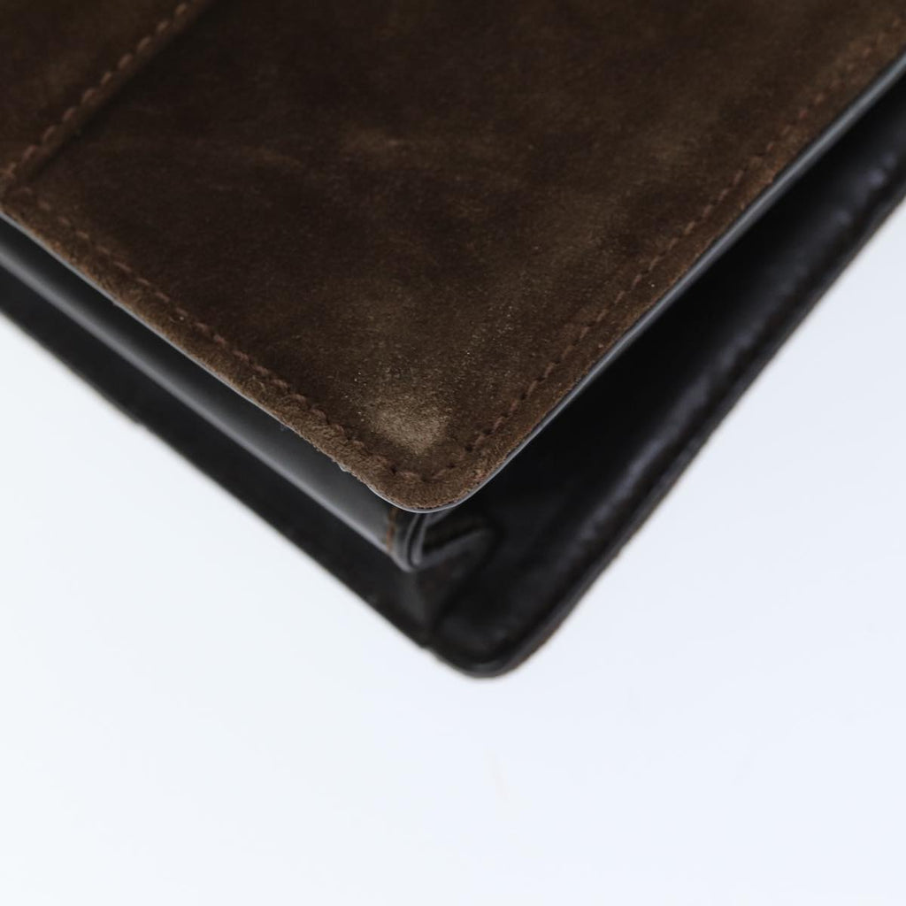 GUCCI Shoulder Bag Suede Brown ti1687