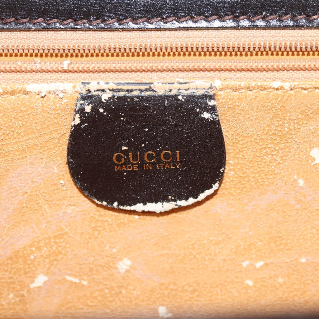 GUCCI Shoulder Bag Suede Brown ti1687