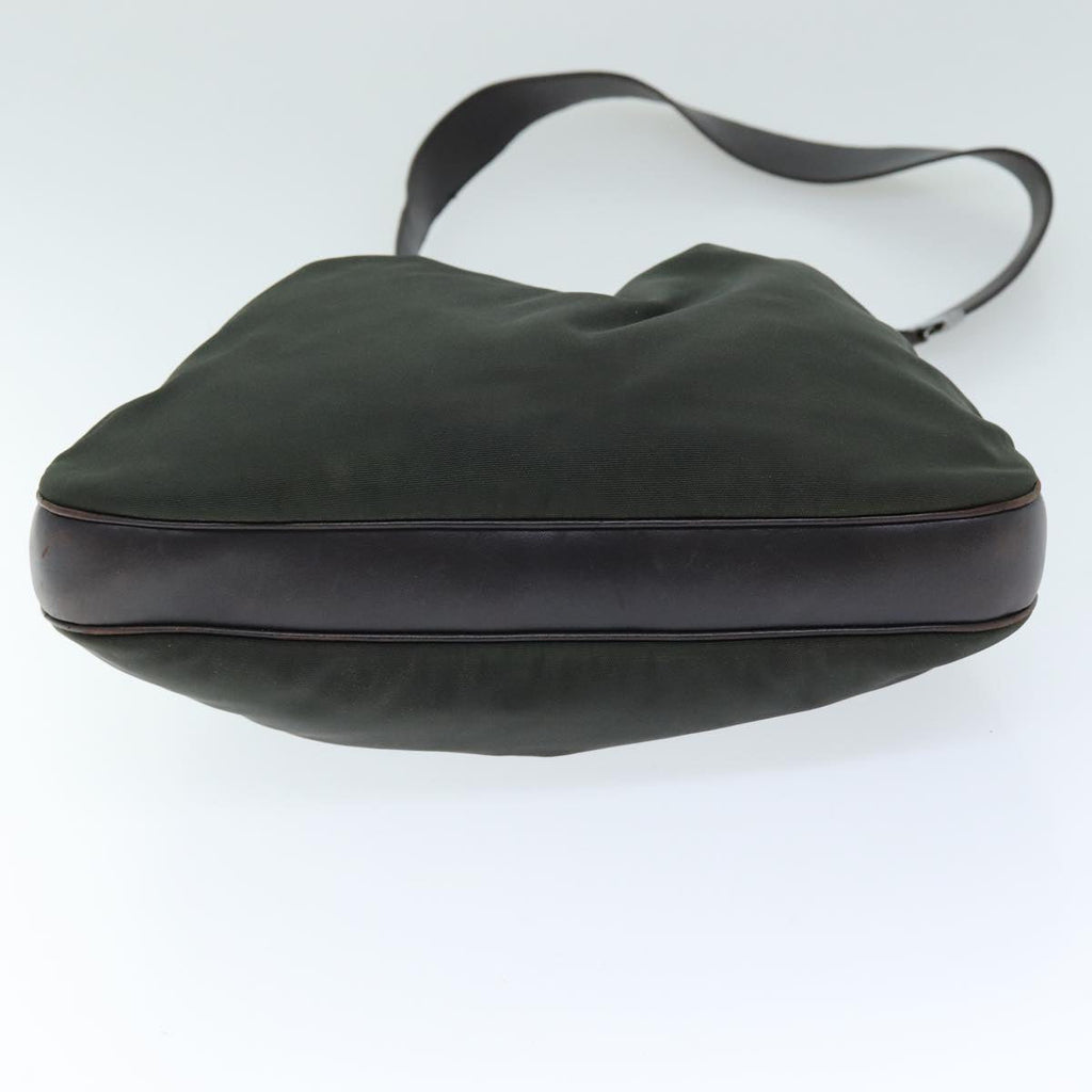 GUCCI Shoulder Bag Nylon Leather Khaki 001 3341 ti1688