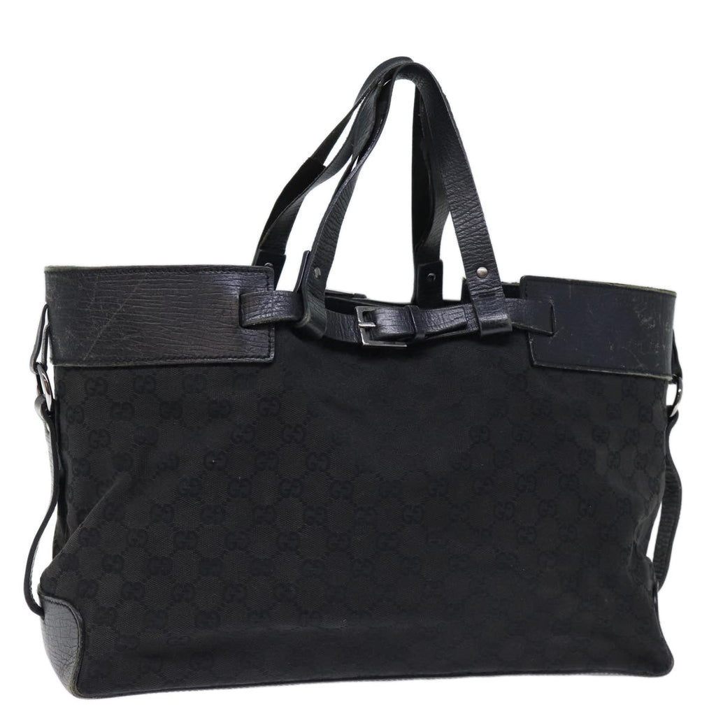 GUCCI GG Canvas Hand Bag Black ti1692