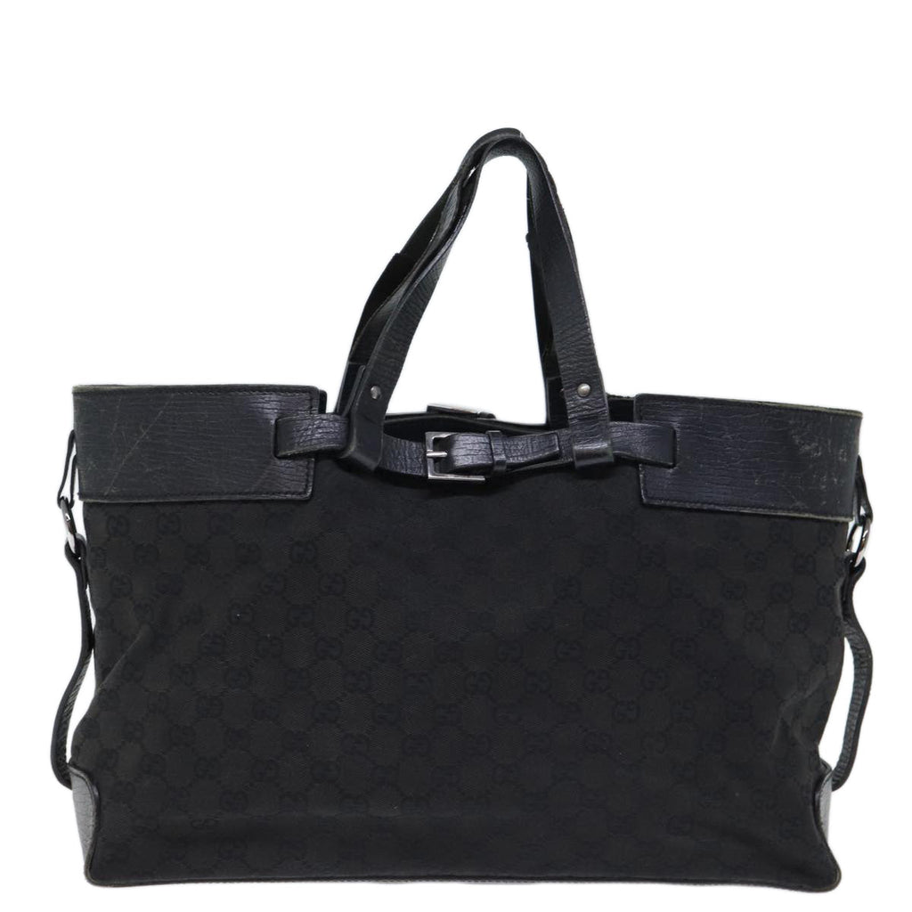 GUCCI GG Canvas Hand Bag Black ti1692