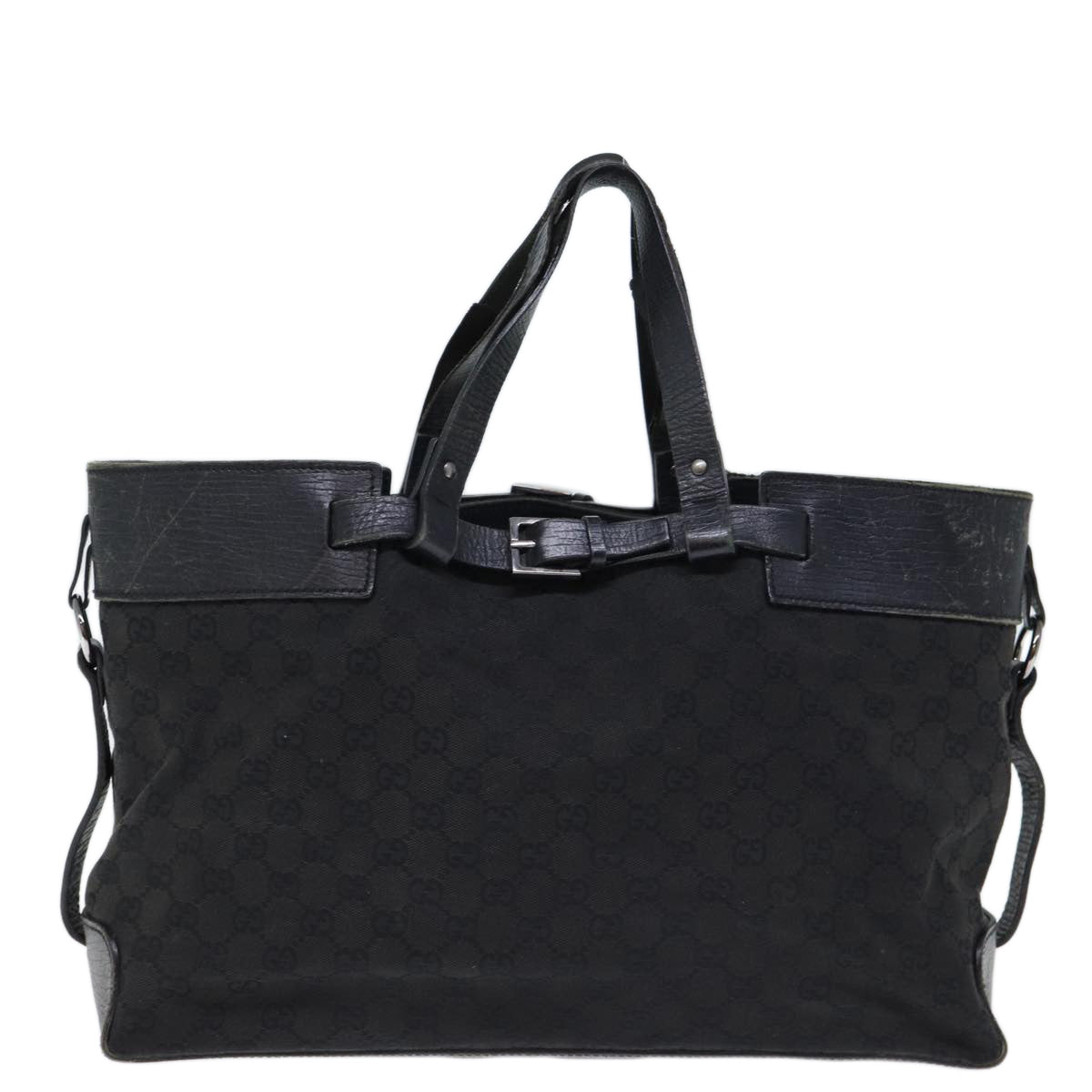 GUCCI GG Canvas Hand Bag Black ti1692