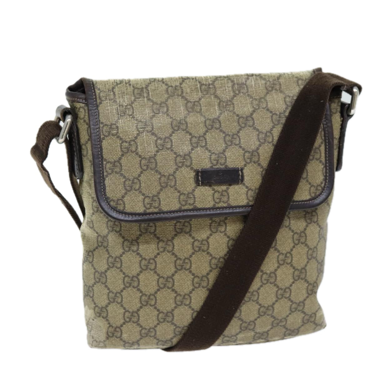 GUCCI GG Canvas Shoulder Bag Coated Canvas Beige ti1728