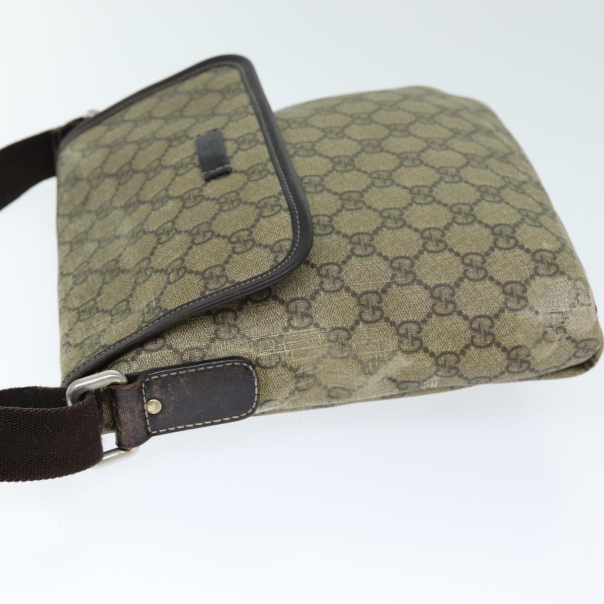 GUCCI GG Canvas Shoulder Bag Coated Canvas Beige ti1728