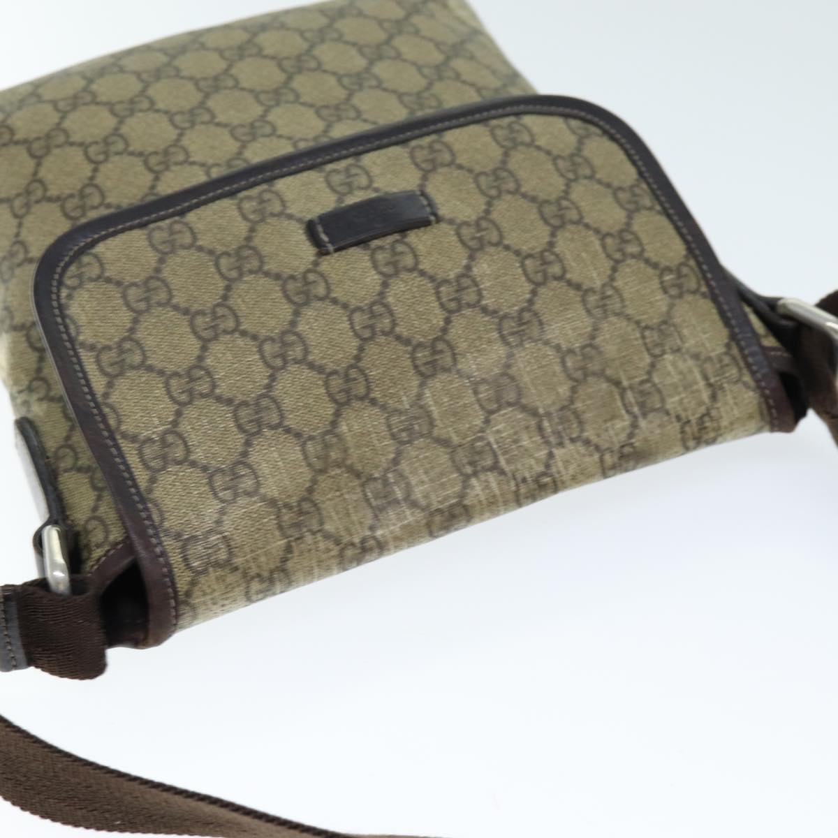 GUCCI GG Canvas Shoulder Bag Coated Canvas Beige ti1728