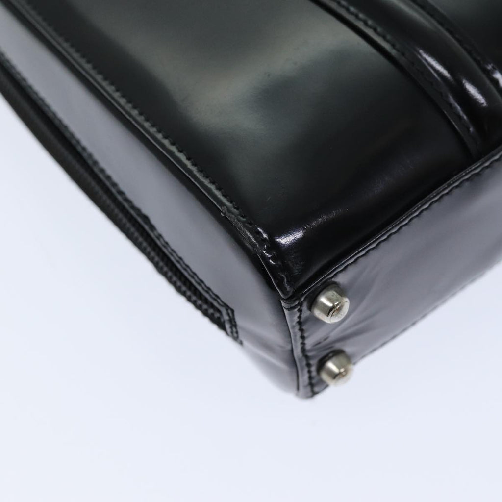 GUCCI Shoulder Bag Enamel Black ti1748