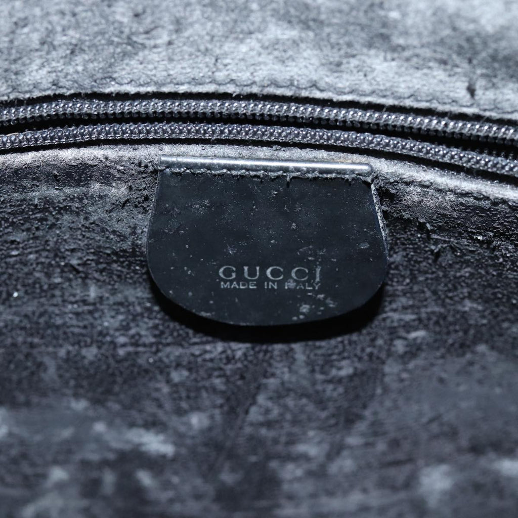 GUCCI Shoulder Bag Enamel Black ti1748