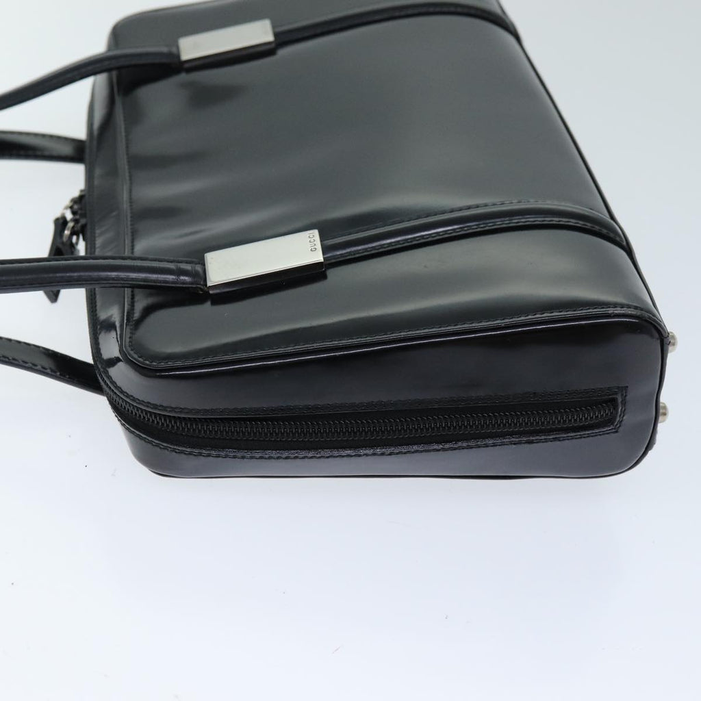 GUCCI Shoulder Bag Enamel Black ti1748