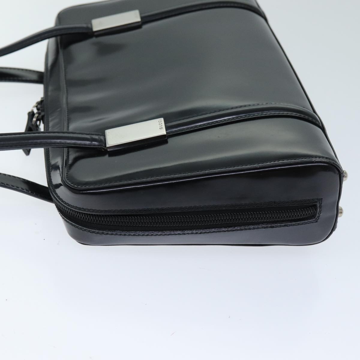 GUCCI Shoulder Bag Enamel Black ti1748