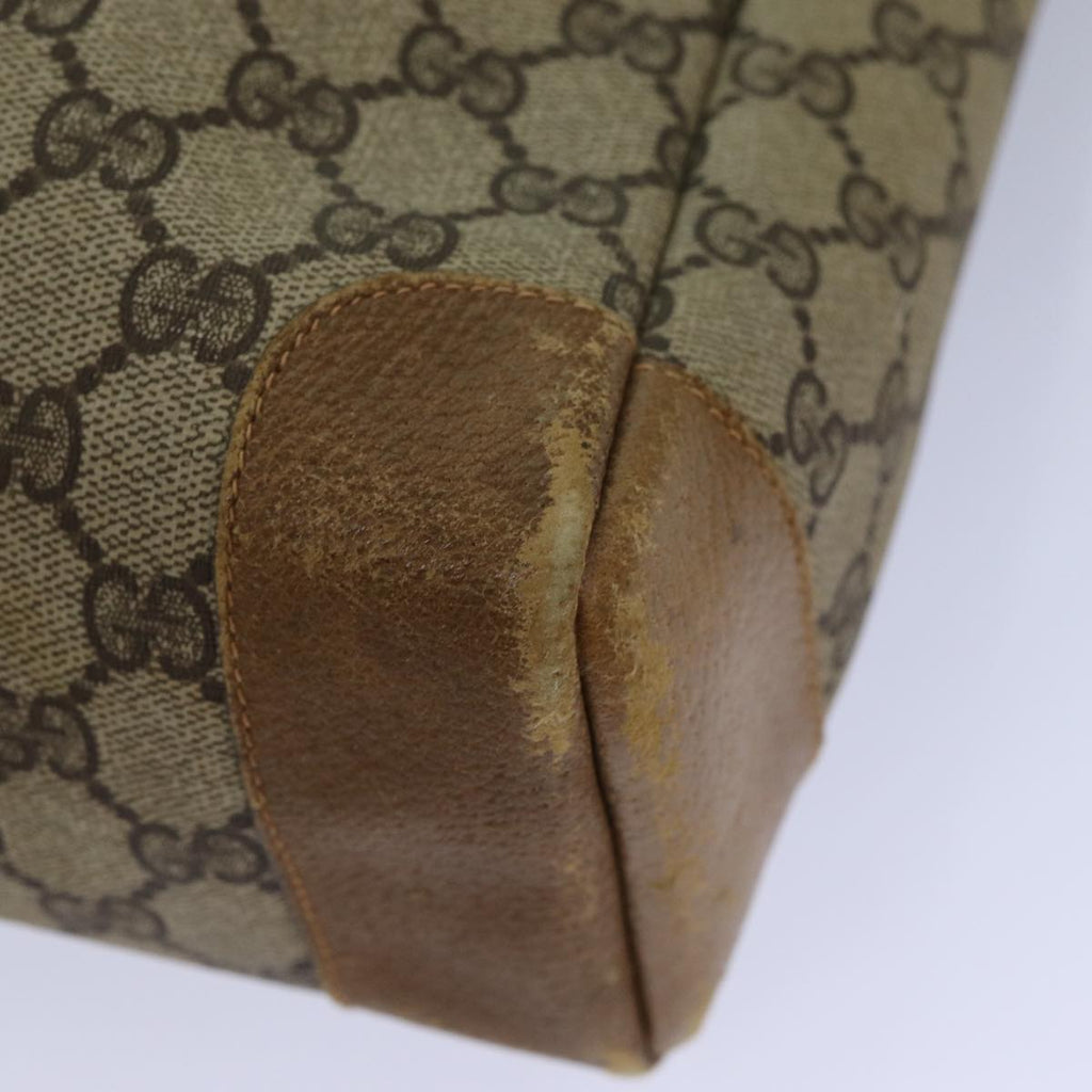 GUCCI GG Supreme Tote Bag PVC Leather Beige Brown 002 115 0135 ti1798