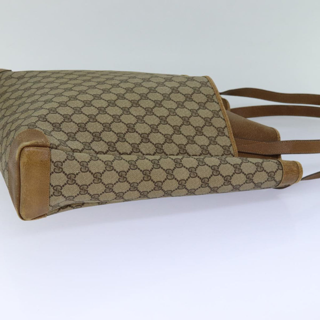 GUCCI GG Supreme Tote Bag PVC Leather Beige Brown 002 115 0135 ti1798