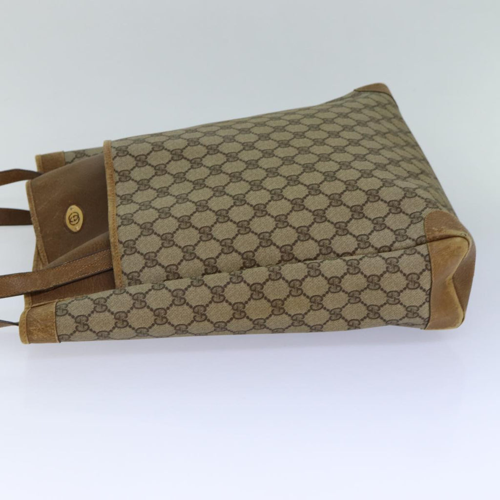 GUCCI GG Supreme Tote Bag PVC Leather Beige Brown 002 115 0135 ti1798