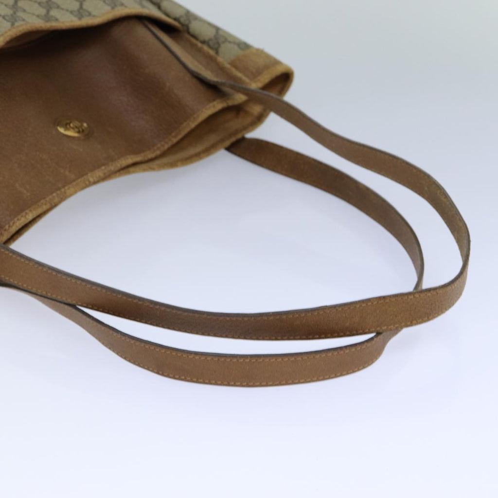 GUCCI GG Supreme Tote Bag PVC Leather Beige Brown 002 115 0135 ti1798