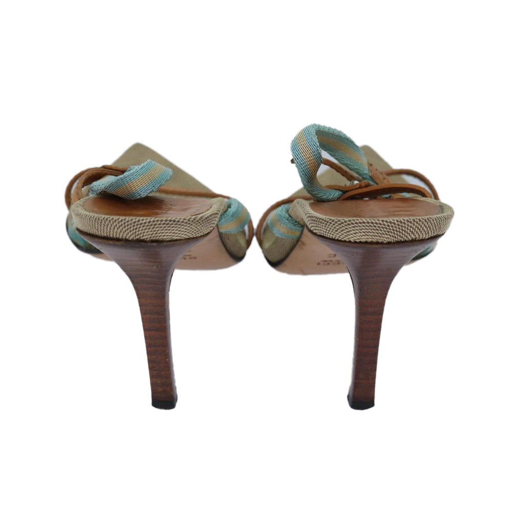 GUCCI High heels Leather 2Set Brown Beige ti1811