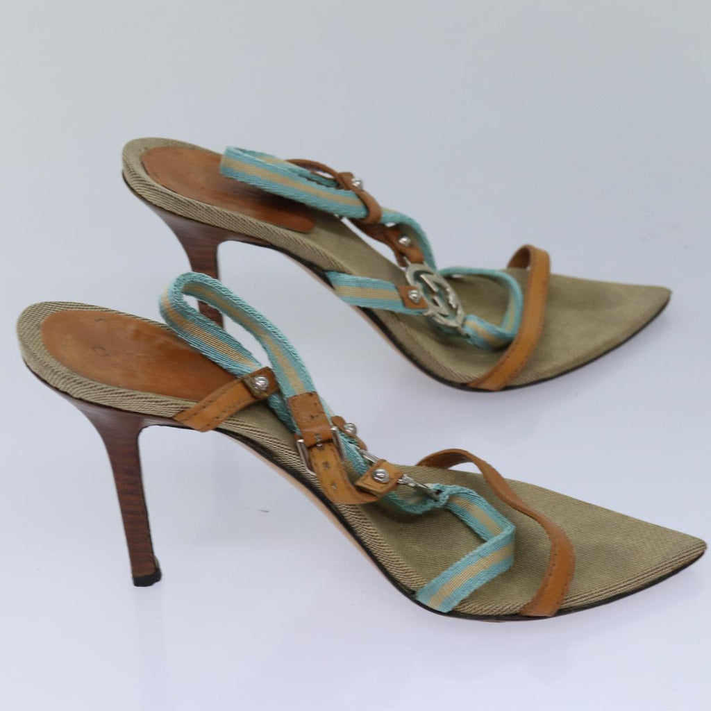 GUCCI High heels Leather 2Set Brown Beige ti1811
