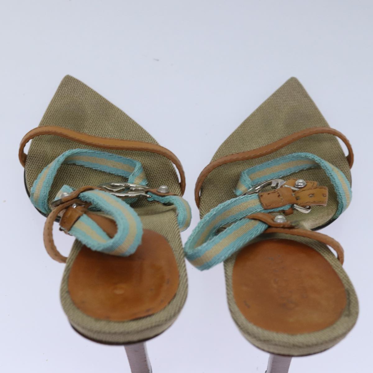 GUCCI High heels Leather 2Set Brown Beige ti1811