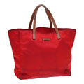 GUCCI GG Canvas Tote Bag Nylon Red ti1860