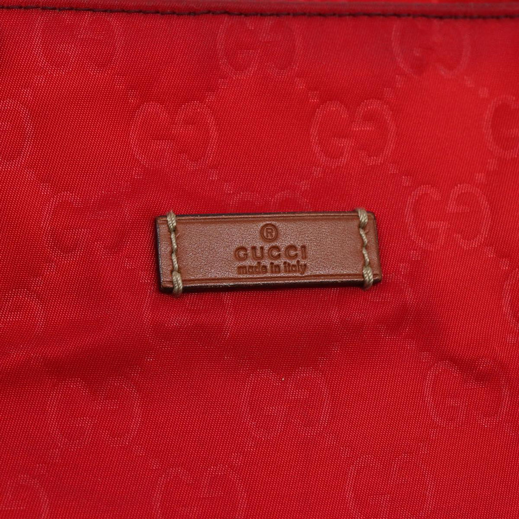 GUCCI GG Canvas Tote Bag Nylon Red ti1860