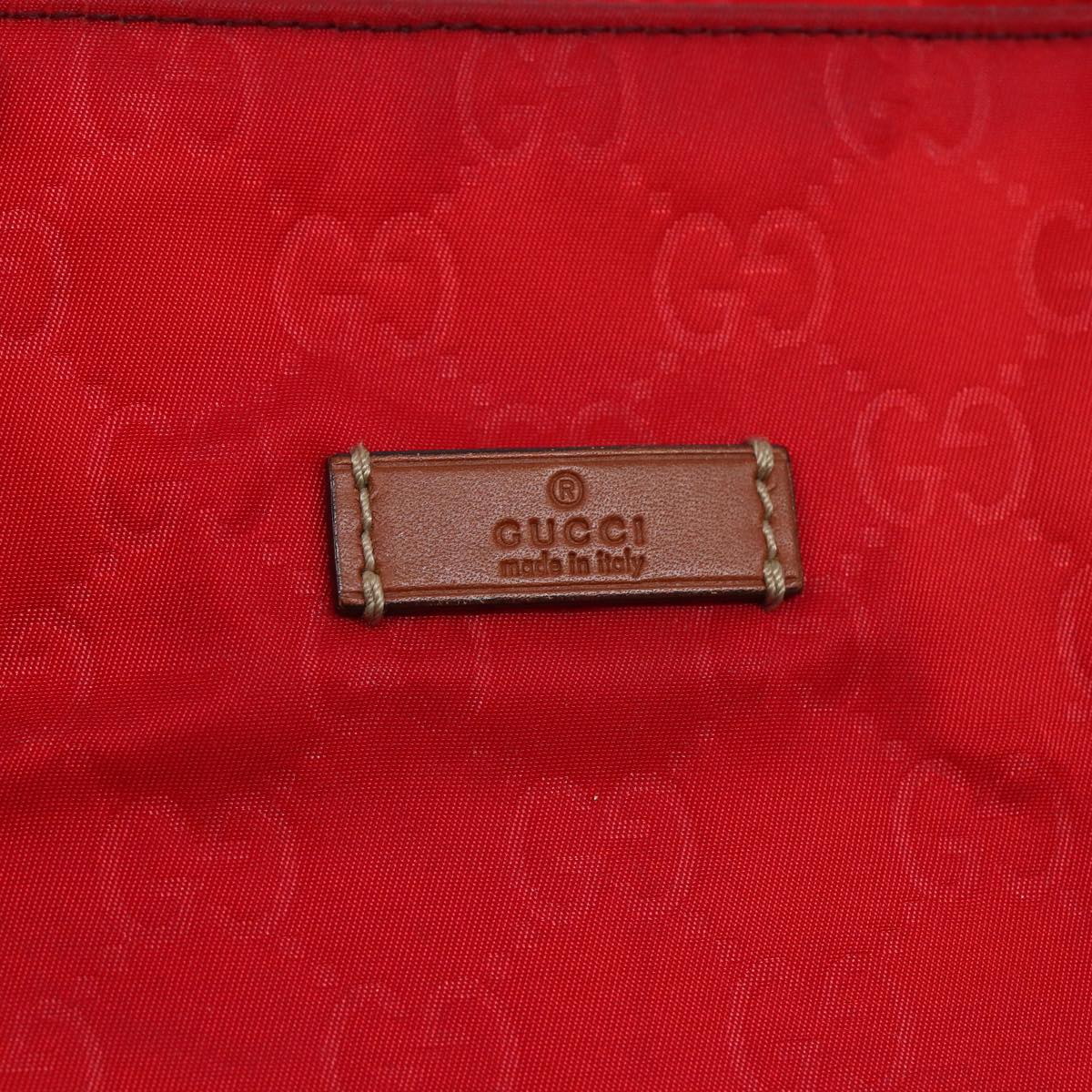GUCCI GG Canvas Tote Bag Nylon Red ti1860