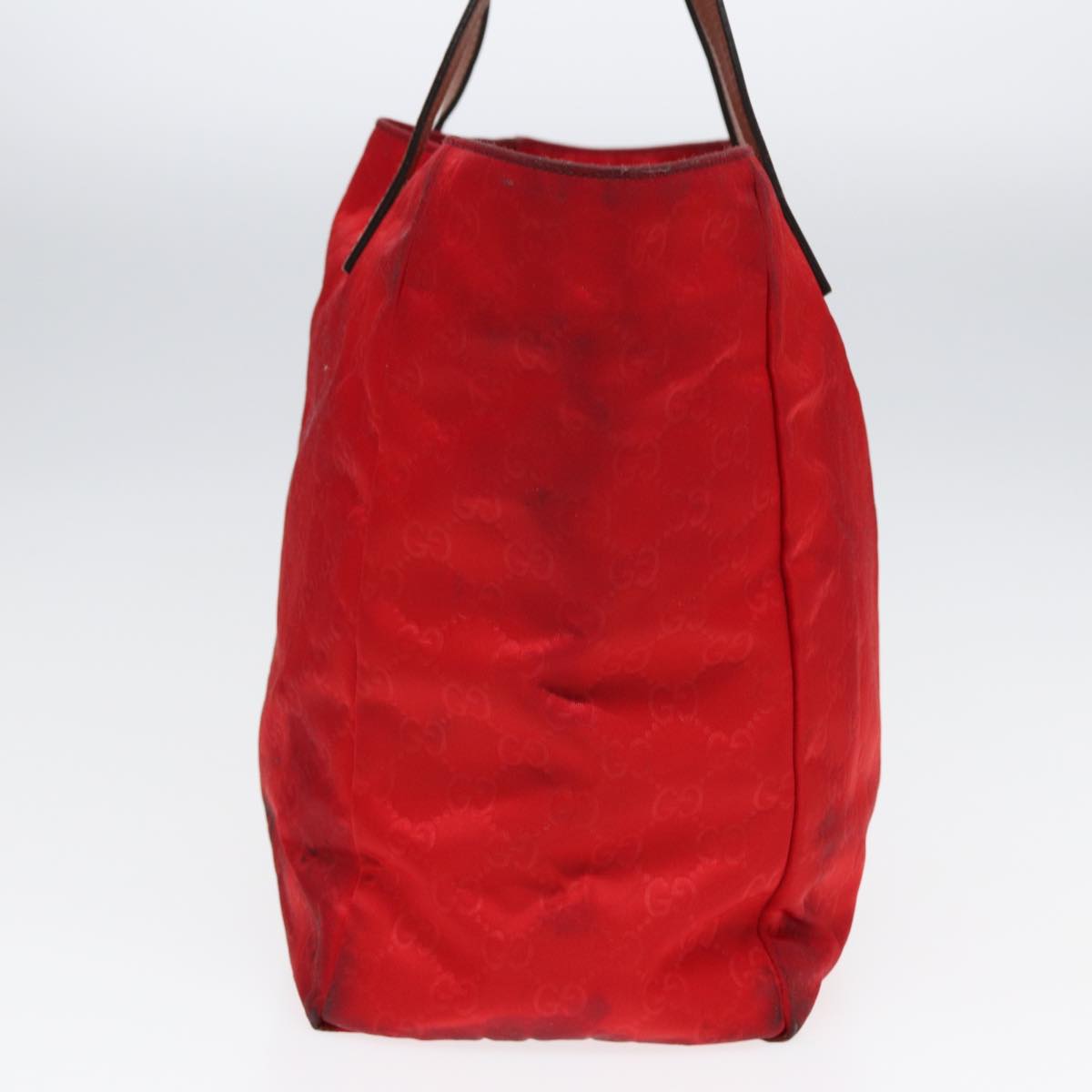 GUCCI GG Canvas Tote Bag Nylon Red ti1860