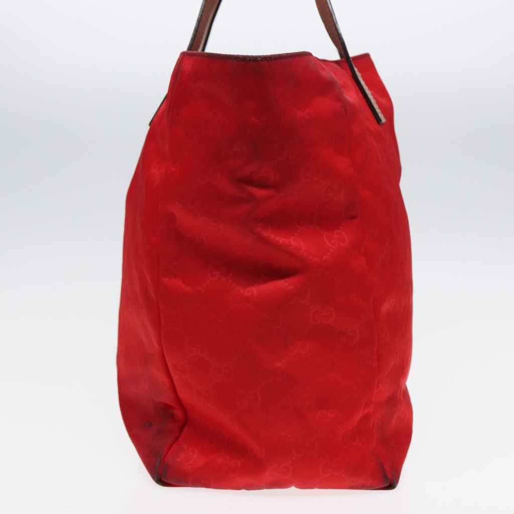 GUCCI GG Canvas Tote Bag Nylon Red ti1860
