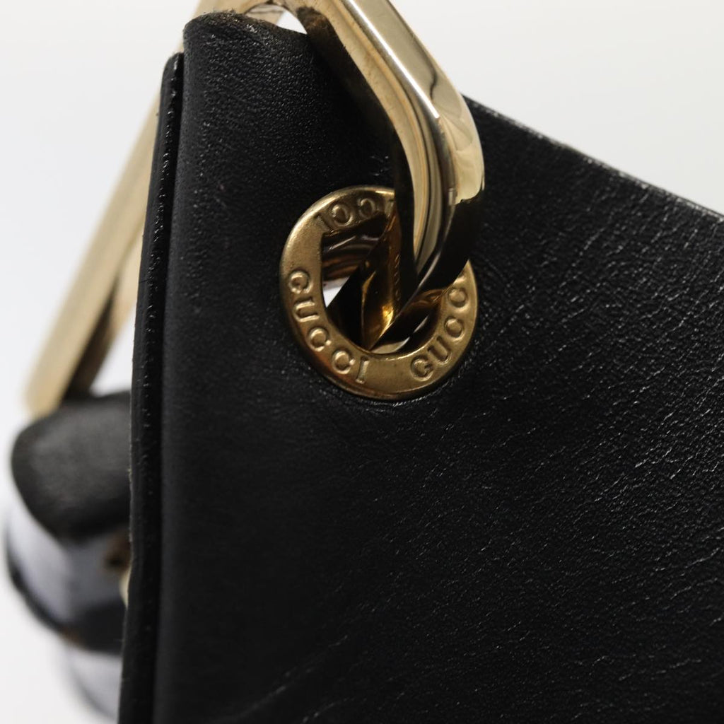 GUCCI Bamboo Hand Bag Leather Black 001 2113 1880 ti1885