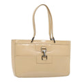 GUCCI Jackie Tote Bag Patent leather Beige 002 1133 ti1886