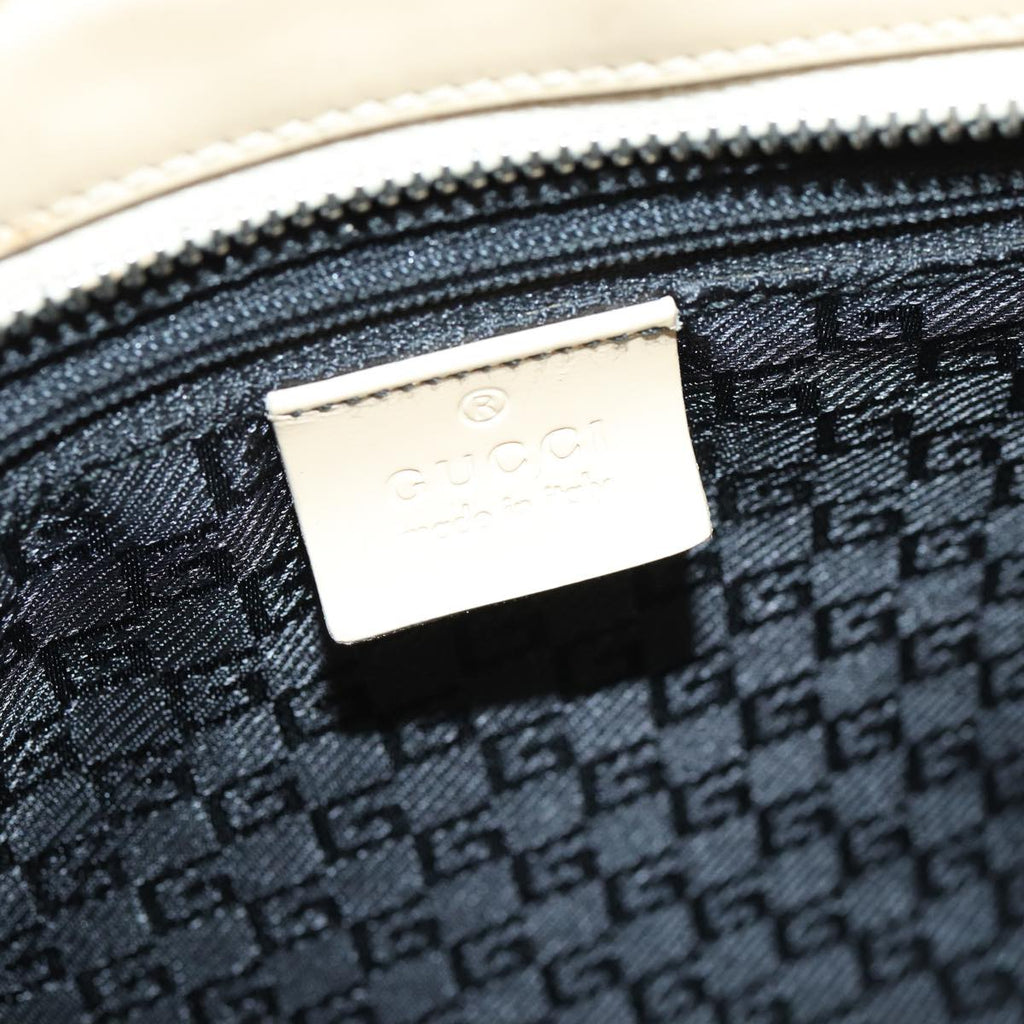 GUCCI Jackie Tote Bag Patent leather Beige 002 1133 ti1886