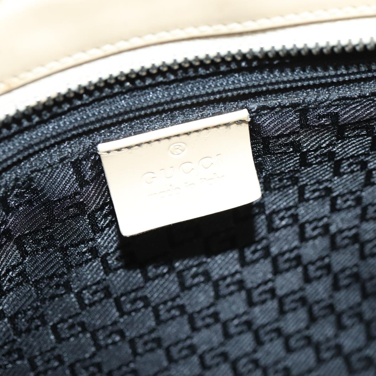 GUCCI Jackie Tote Bag Patent leather Beige 002 1133 ti1886