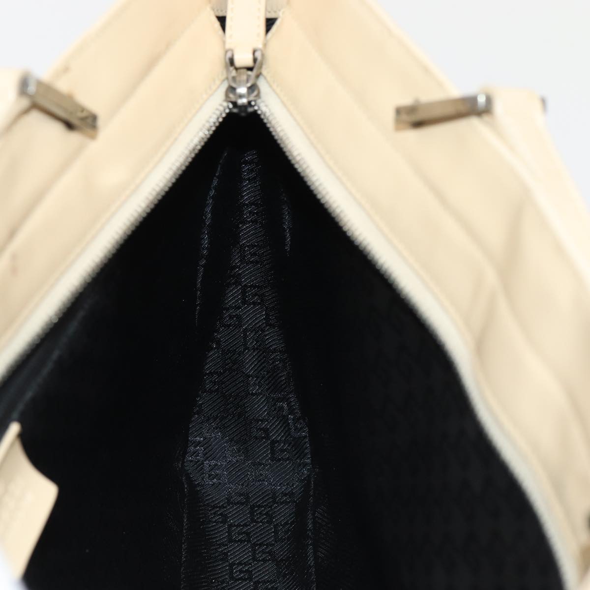 GUCCI Jackie Tote Bag Patent leather Beige 002 1133 ti1886