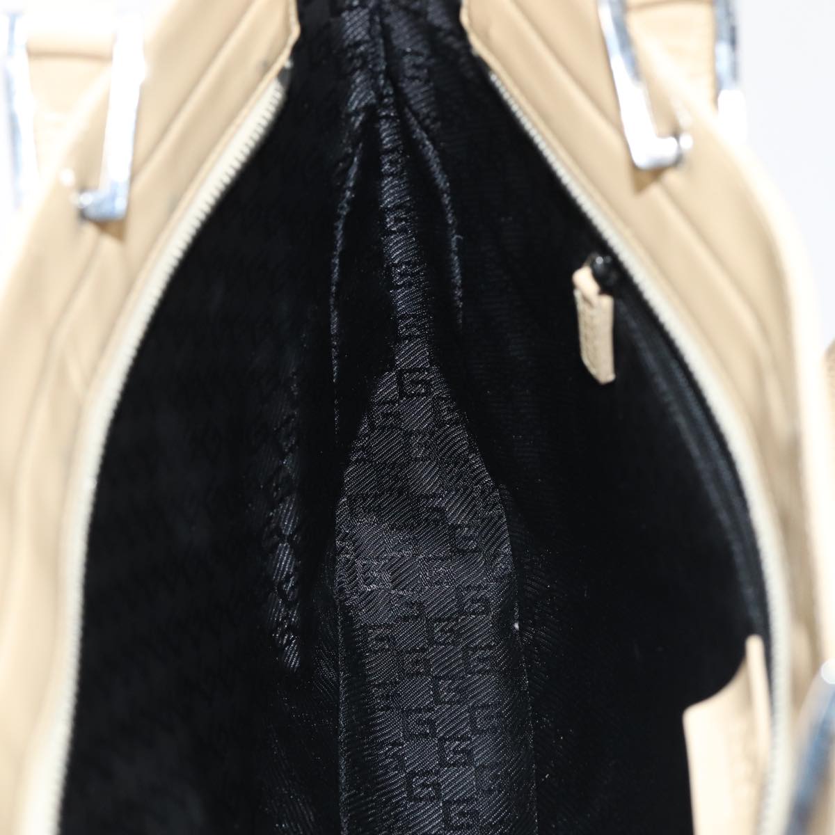 GUCCI Jackie Tote Bag Patent leather Beige 002 1133 ti1886