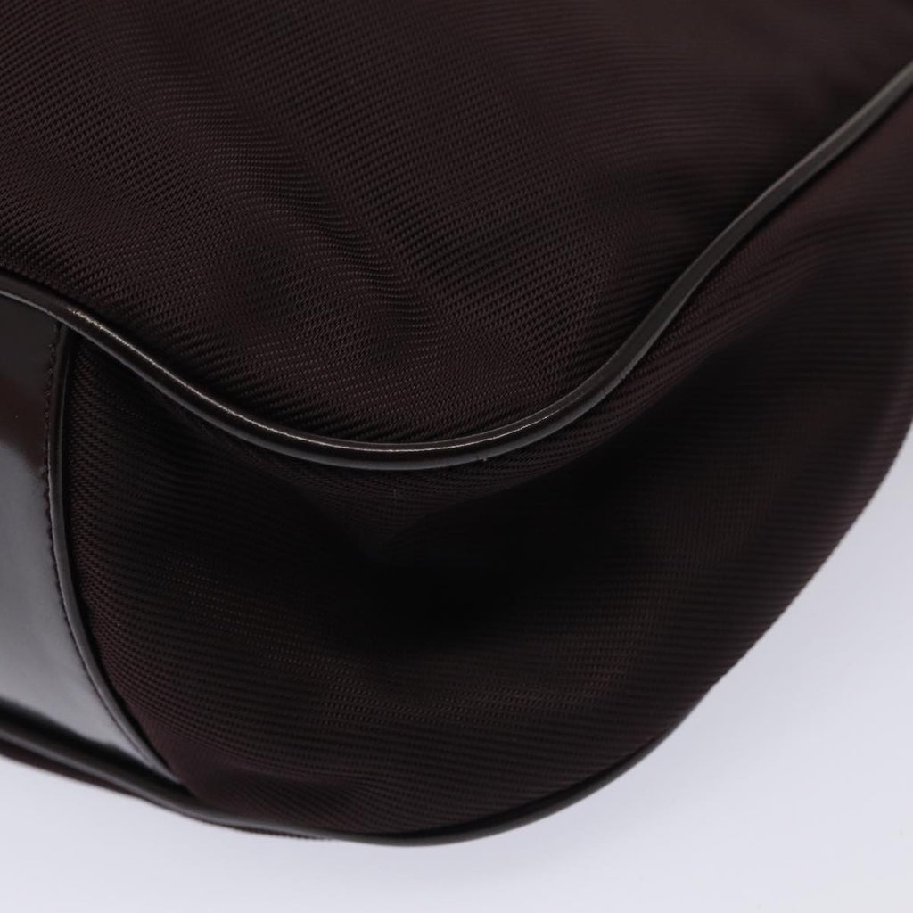 GUCCI Bamboo Hand Bag Nylon 2way Wine Red 001 1553 1577 ti1901