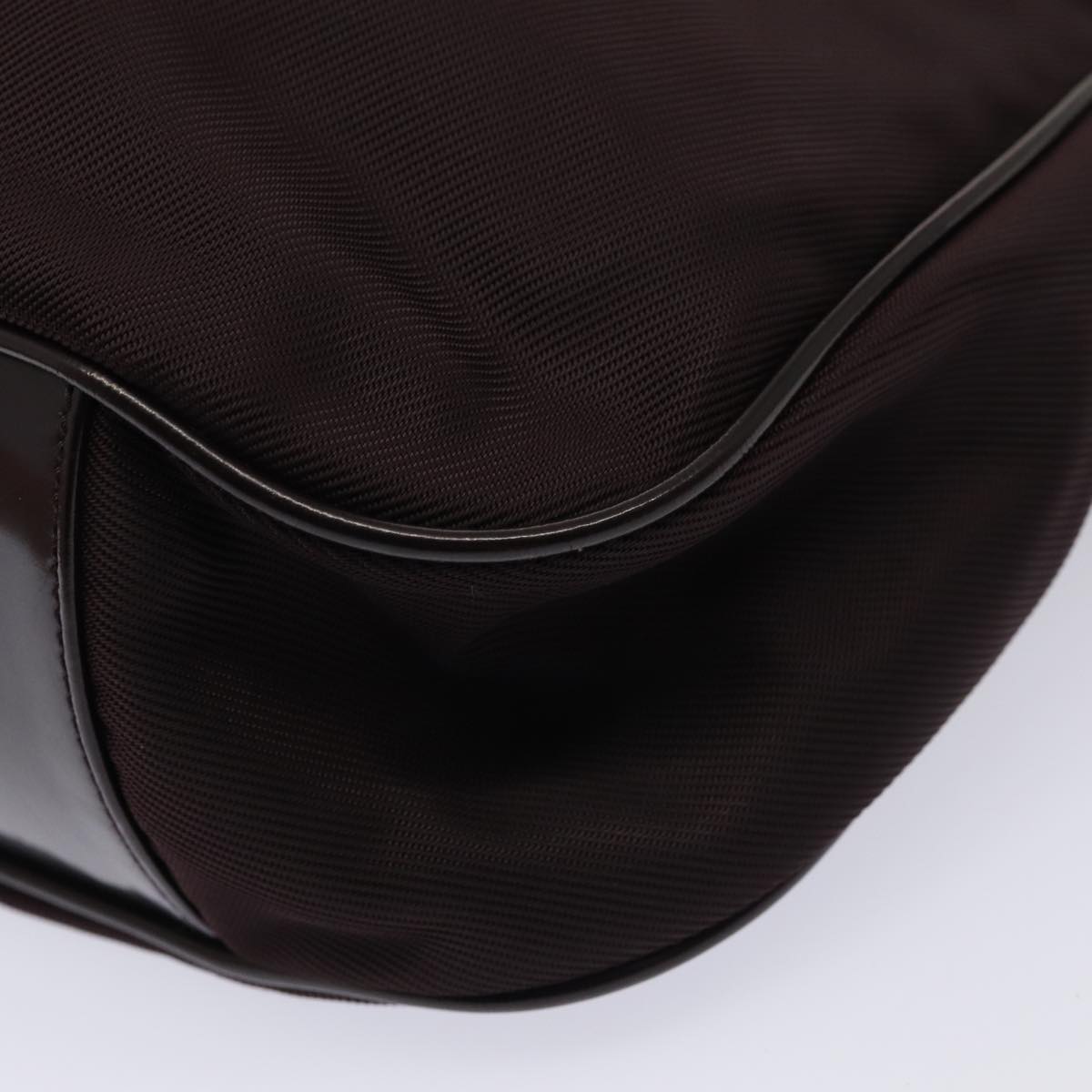 GUCCI Bamboo Hand Bag Nylon 2way Wine Red 001 1553 1577 ti1901