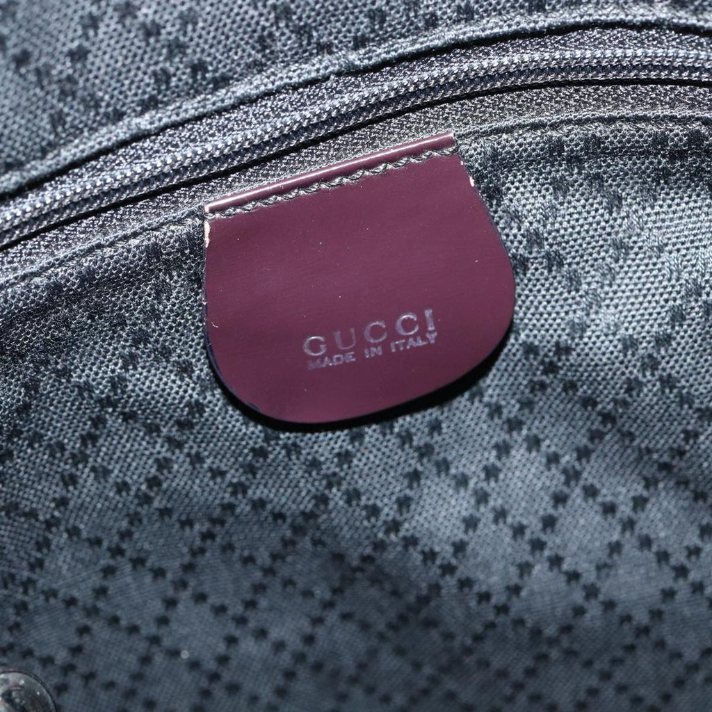 GUCCI Bamboo Hand Bag Nylon 2way Wine Red 001 1553 1577 ti1901