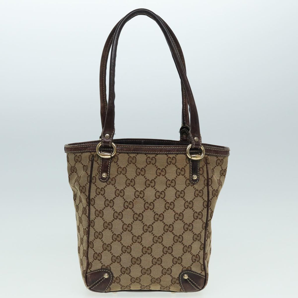 GUCCI GG Canvas Hand Bag Canvas 2Set Beige Brown ti1903