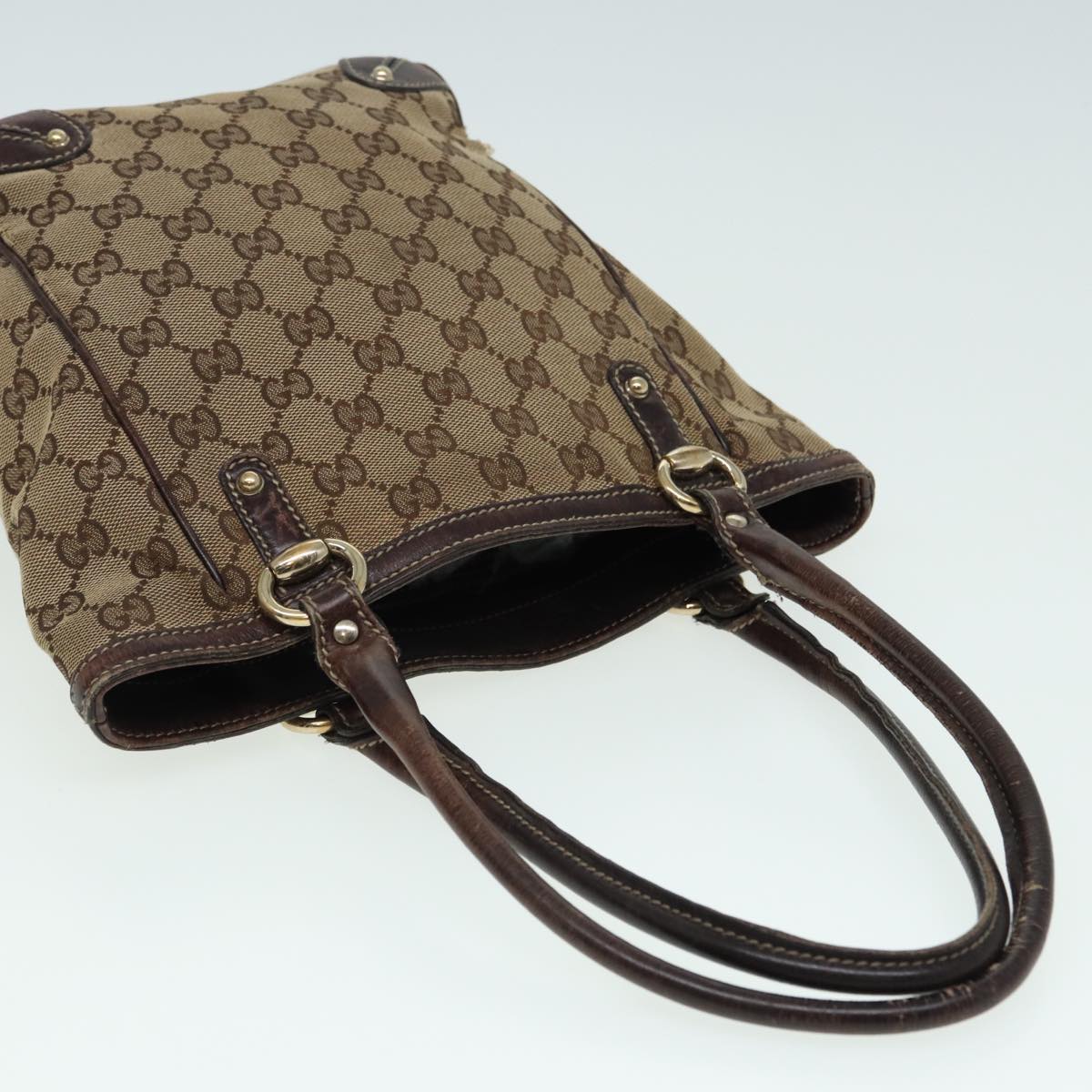 GUCCI GG Canvas Hand Bag Canvas 2Set Beige Brown ti1903