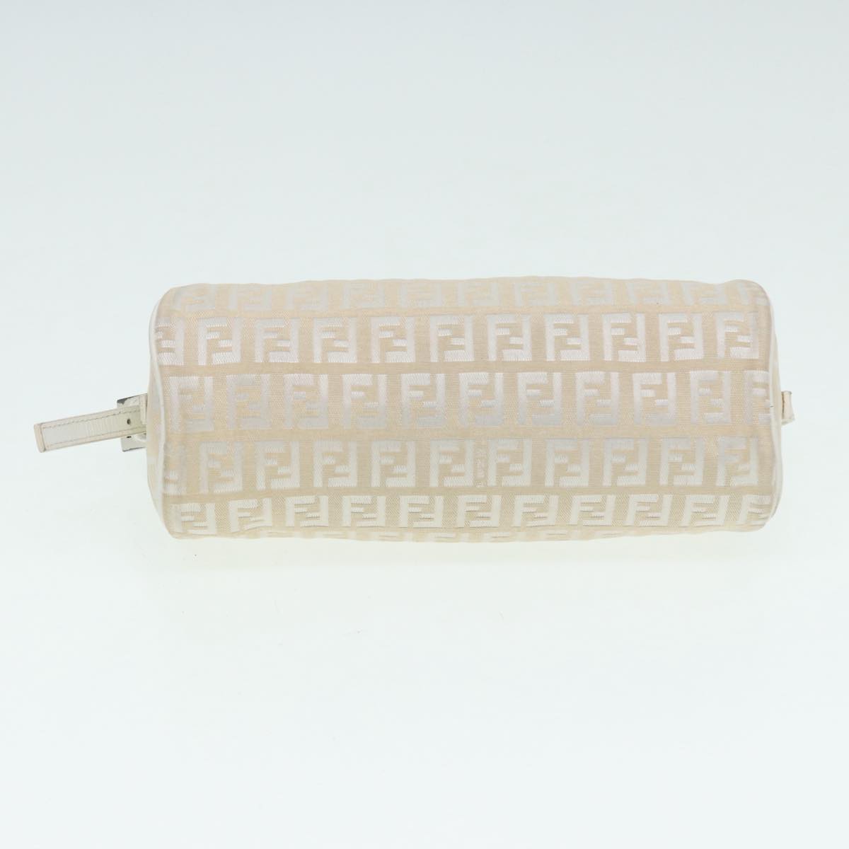 FENDI Zucchino Canvas Pouch Nylon White Silver ti1933
