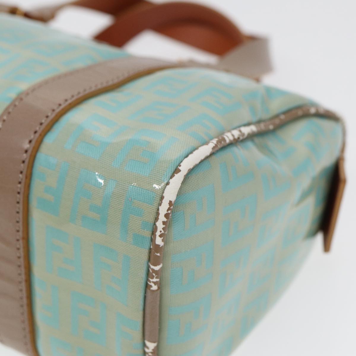 FENDI Hand Bag Enamel Peppermint Gold ti1934
