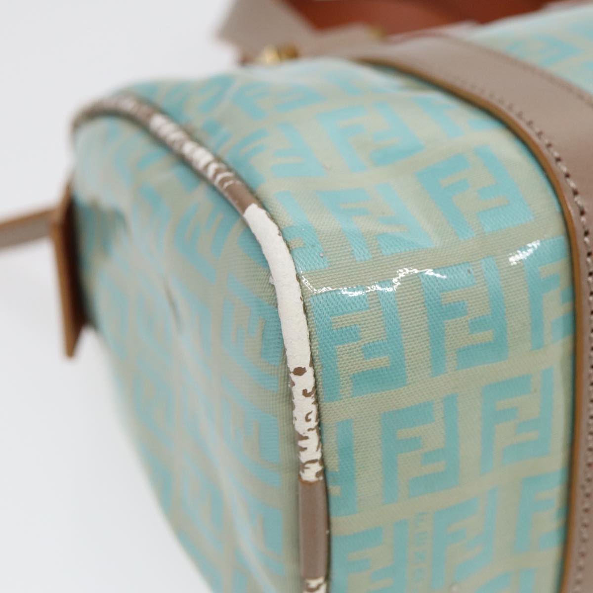FENDI Hand Bag Enamel Peppermint Gold ti1934