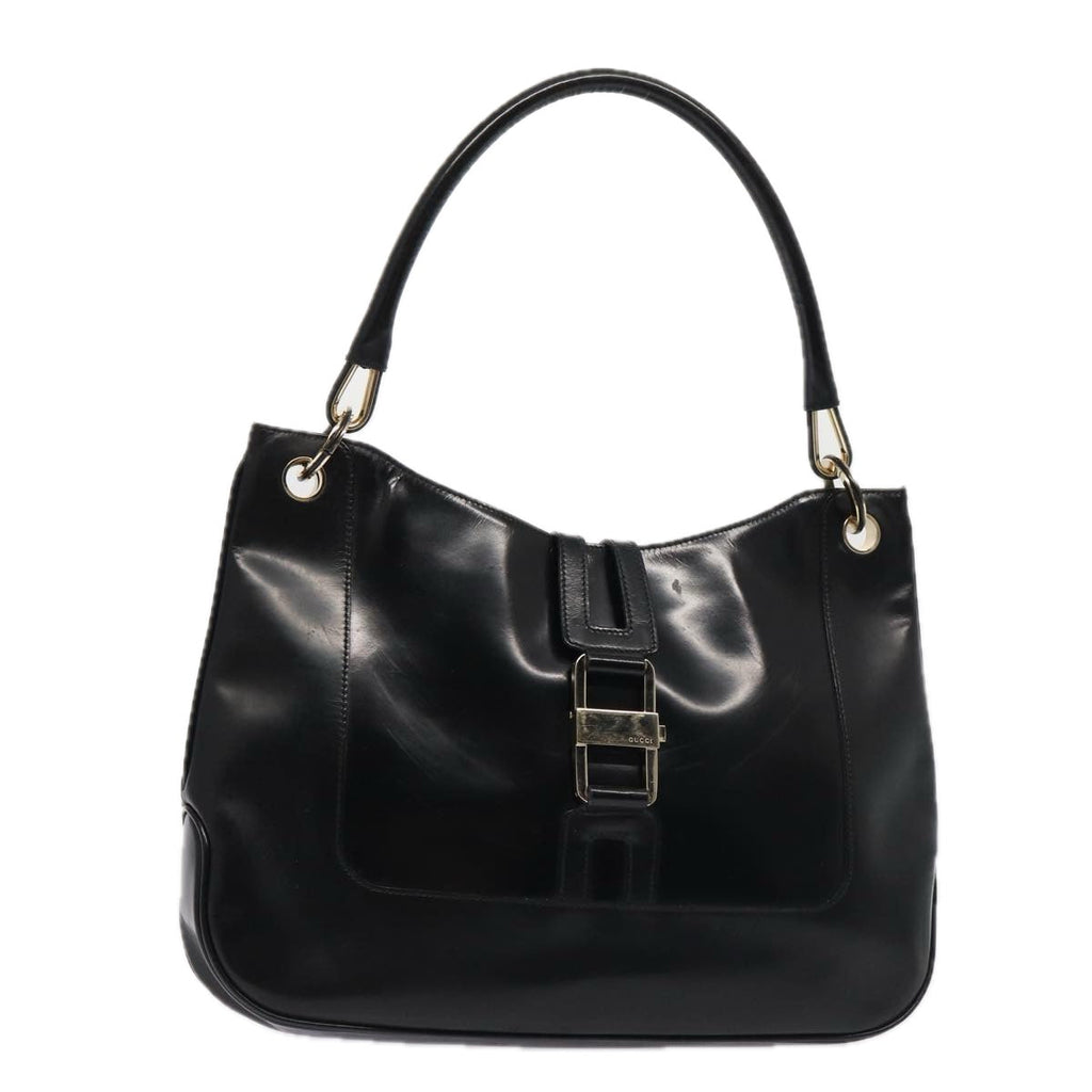 GUCCI Shoulder Bag Patent leather Black Gold 001 4149 ti1936