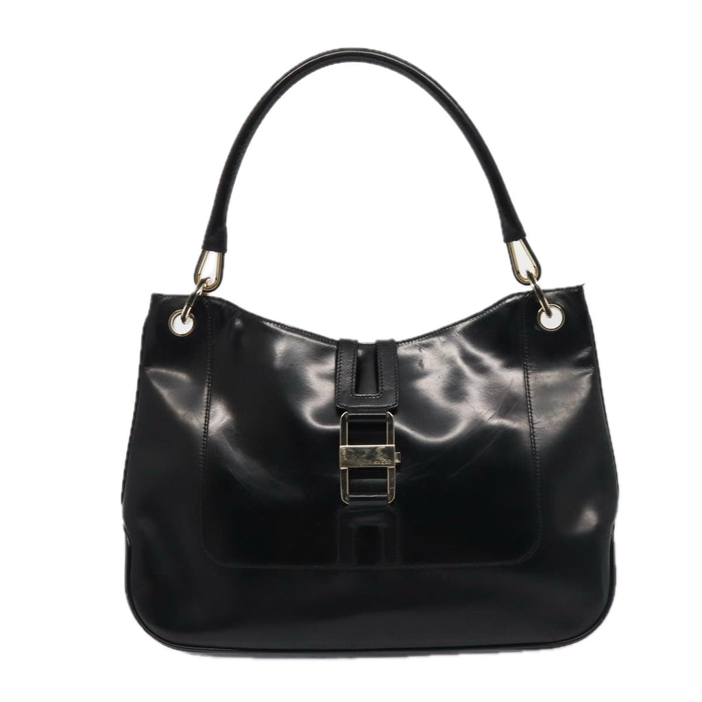 GUCCI Shoulder Bag Patent leather Black Gold 001 4149 ti1936